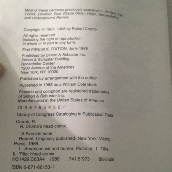 Vintage adult comic book R. Crumb’s Head Comix Printed 1968 - Picture 3 of 9